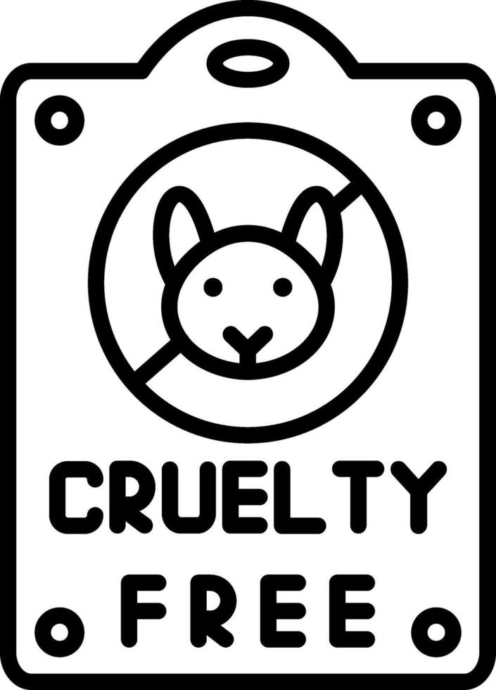 Cruelty Free Line Icon vector