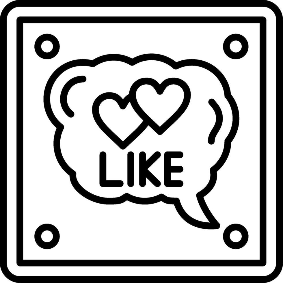 Like Line Icon vector