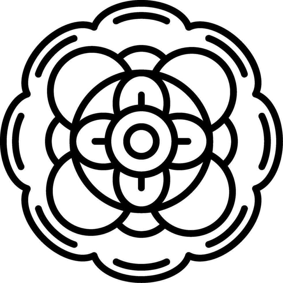 Mandala Line Icon vector