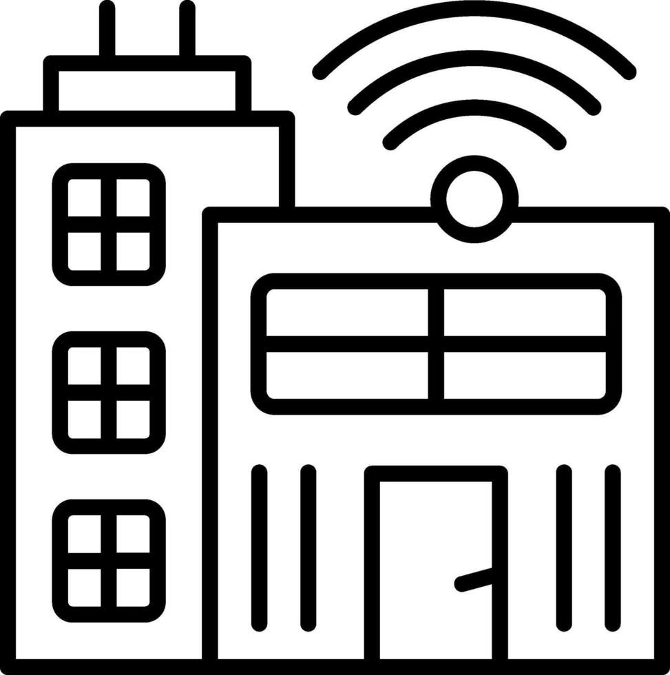 Smart City Line Icon vector