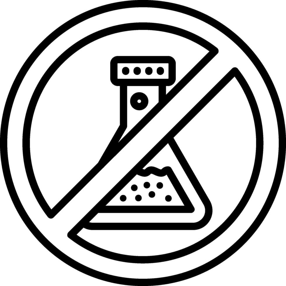 No Chemical Line Icon vector