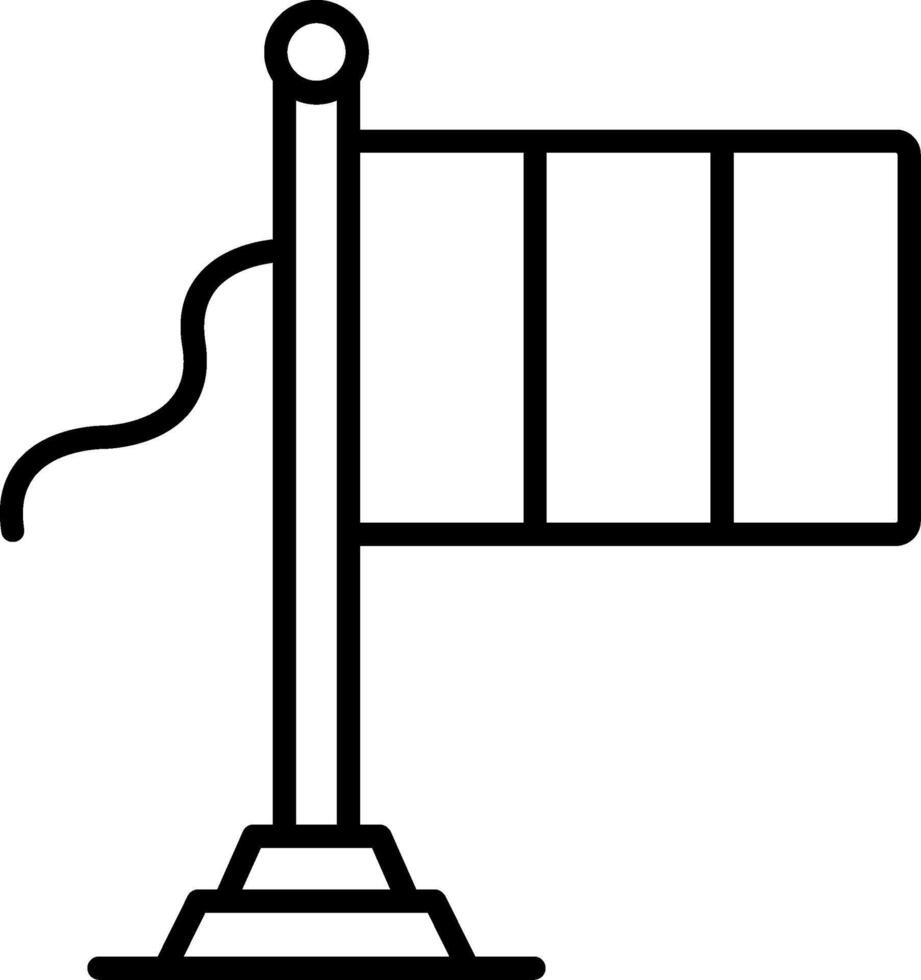 Guinea Flag Line Icon vector
