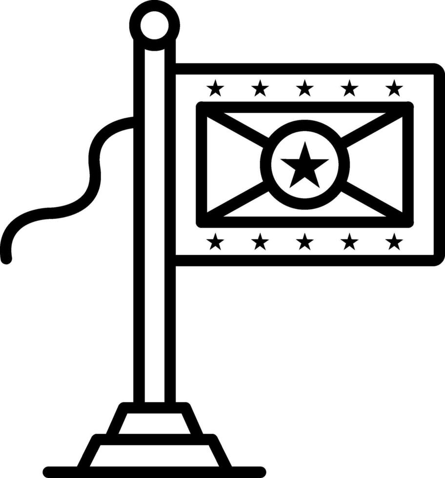 Grenada Flag Line Icon vector