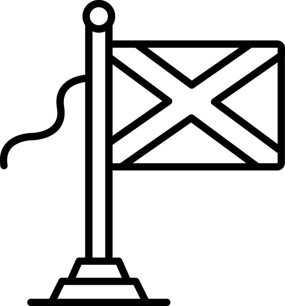 Jamaica Flag Line Icon vector