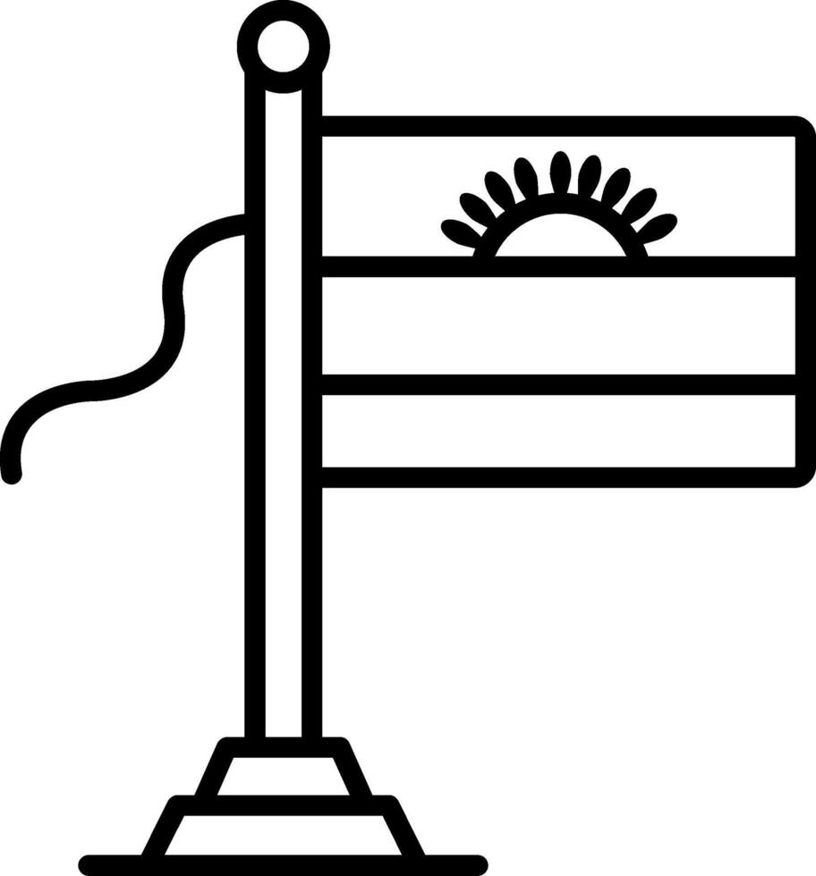 Malawi Flag Line Icon vector
