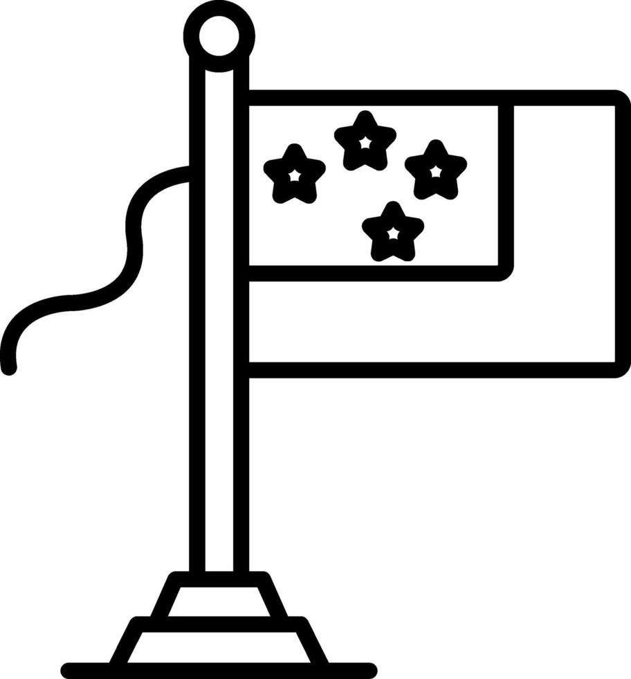 Samoa Flag Line Icon vector