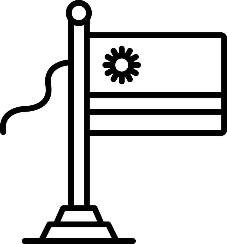 Rwanda Flag Line Icon vector