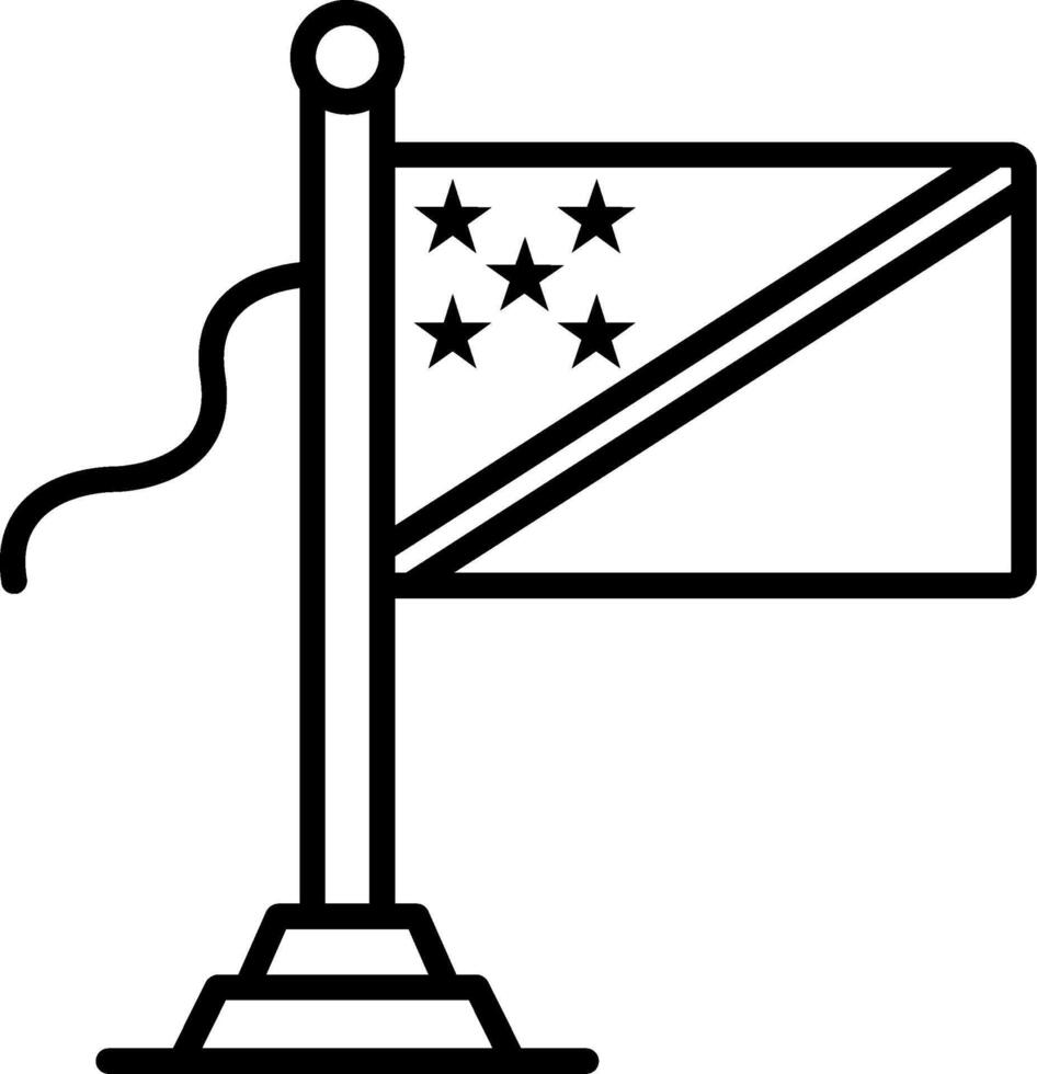 Solomon Island Flag Line Icon vector