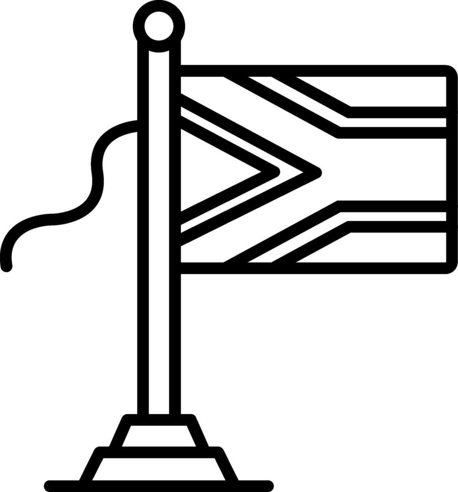 South Africa Flag Line Icon vector