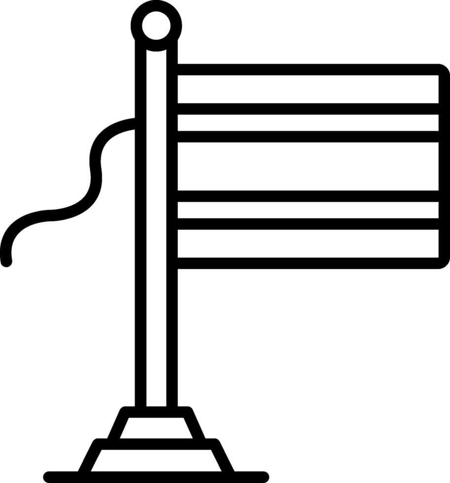 Thailand Flag Line Icon vector