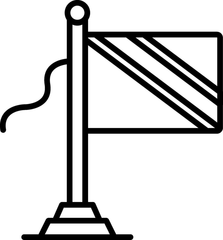 Trinidad And Tobago Fllag Line Icon vector