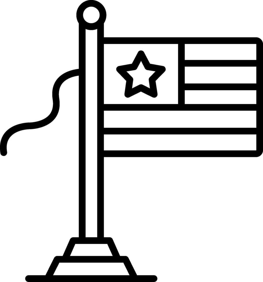 Togo Flag Line Icon vector