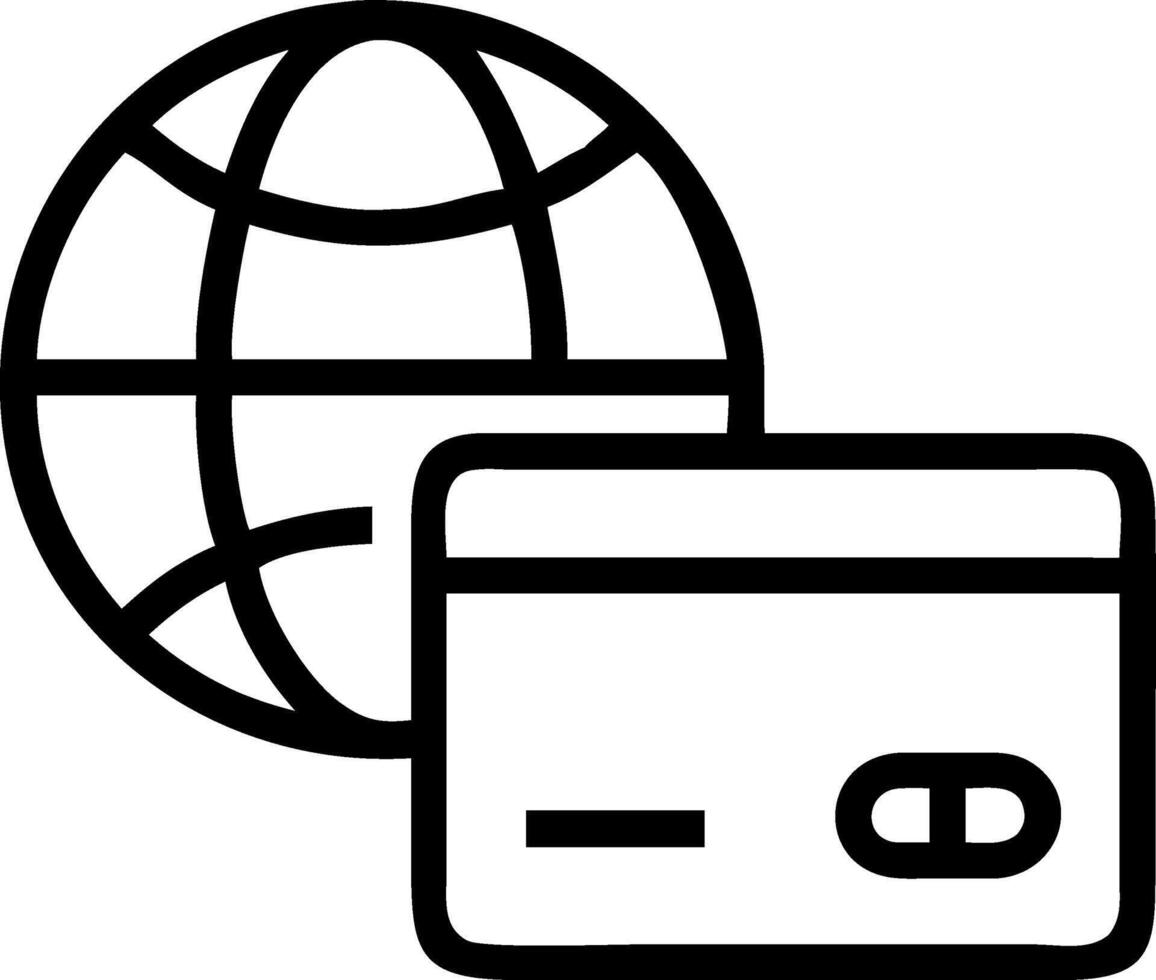 Abstract bank card and globe with Digital Currency text vector