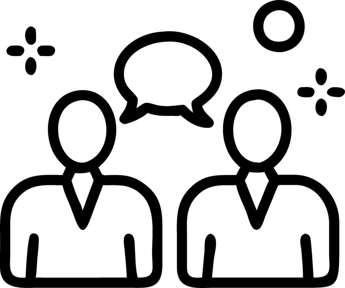 Abstract Business Discussion Silhouettes vector