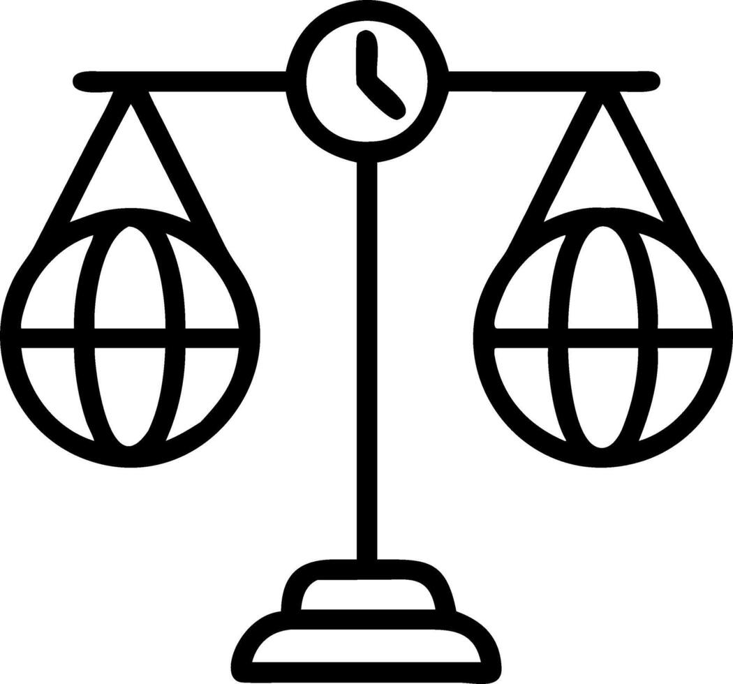 Abstract balance scale and globe with Global Finance text vector