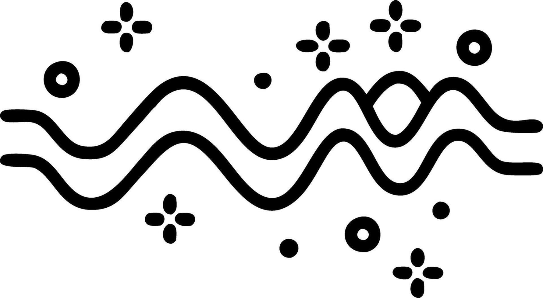 Abstract digital waves with bokeh vector