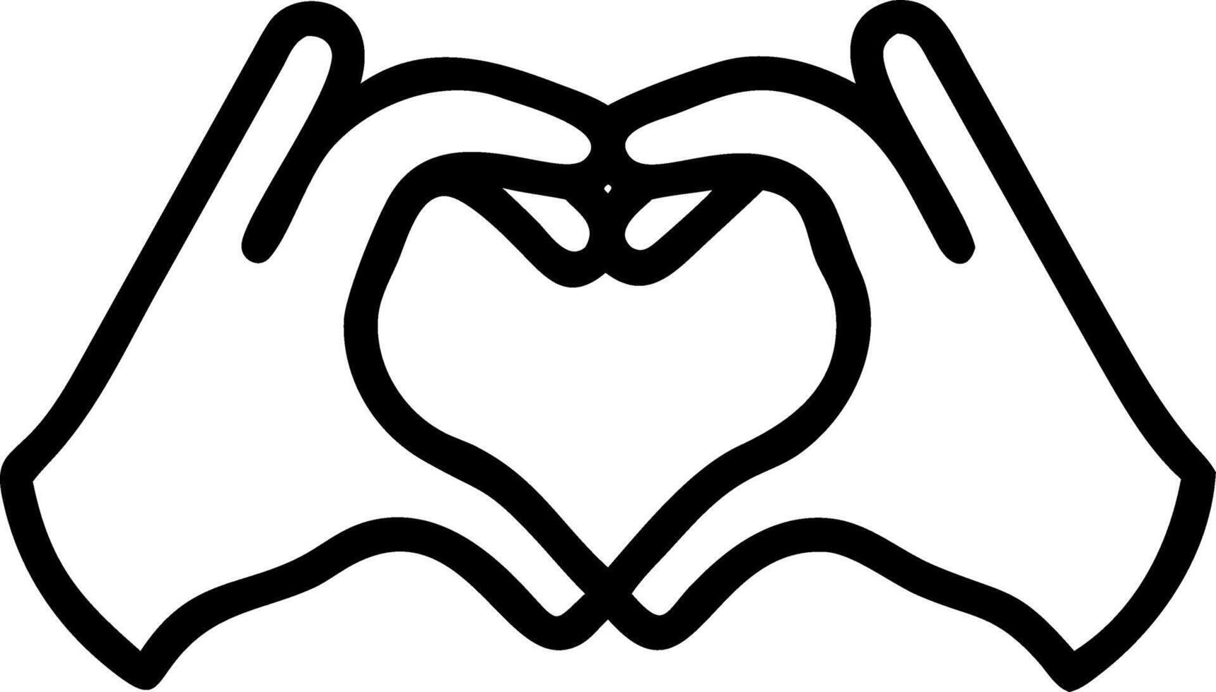 Abstract Heart Hands vector