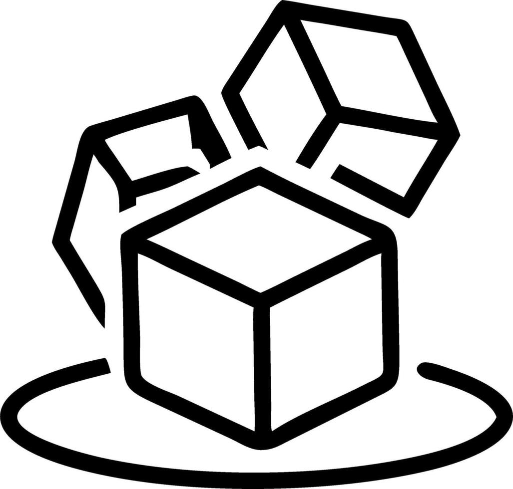 Abstract glowing cubes forming a juice glass outline vector