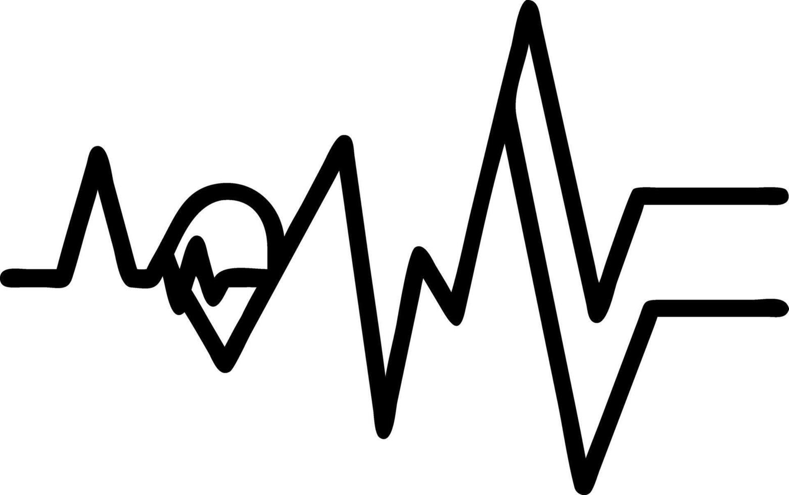 Abstract Red Heartbeat vector