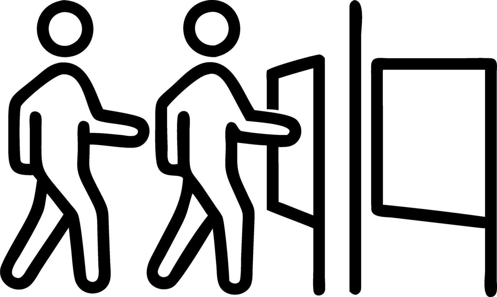 Abstract voting booth silhouettes vector