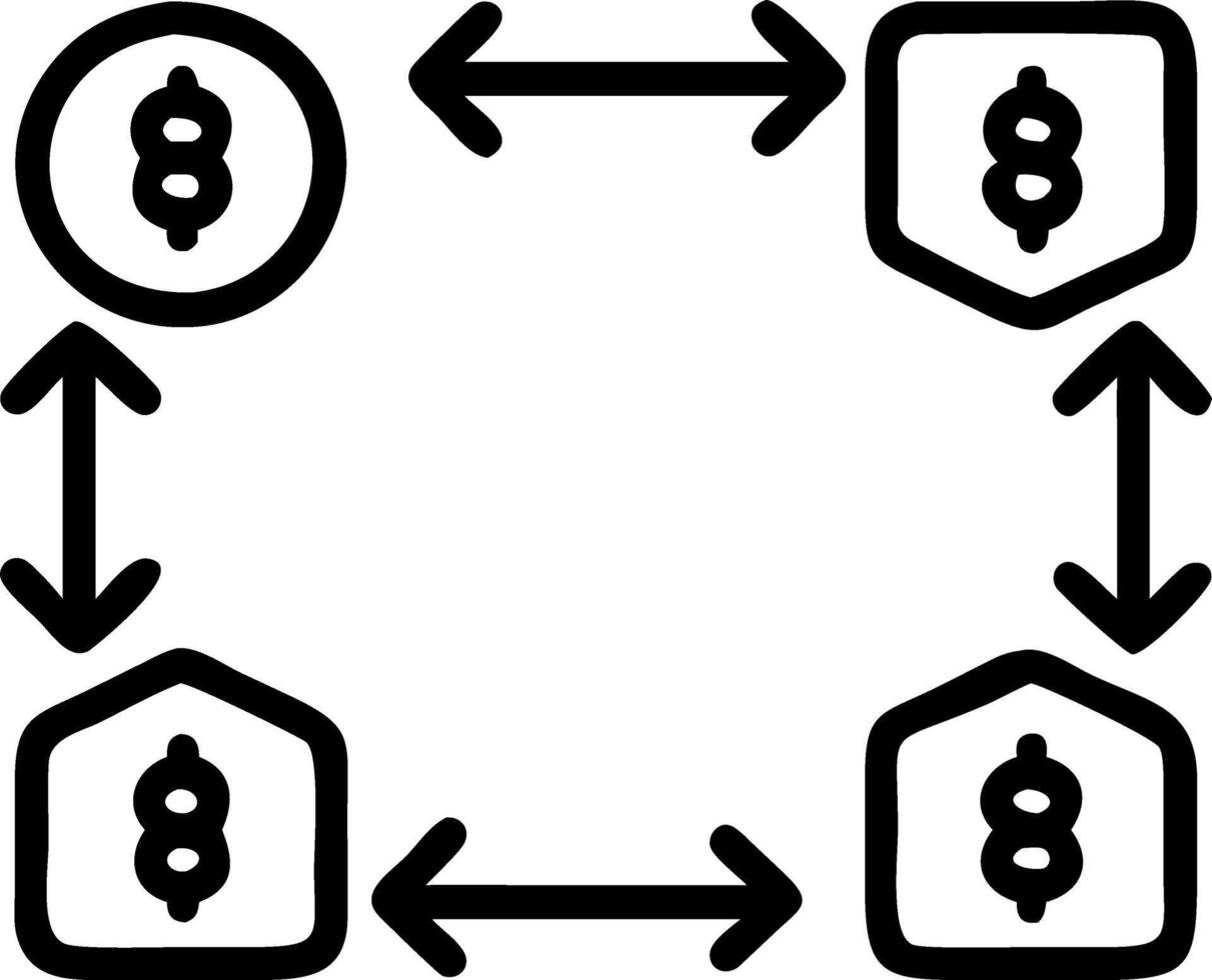 AI Blockchain and Investment Frame vector