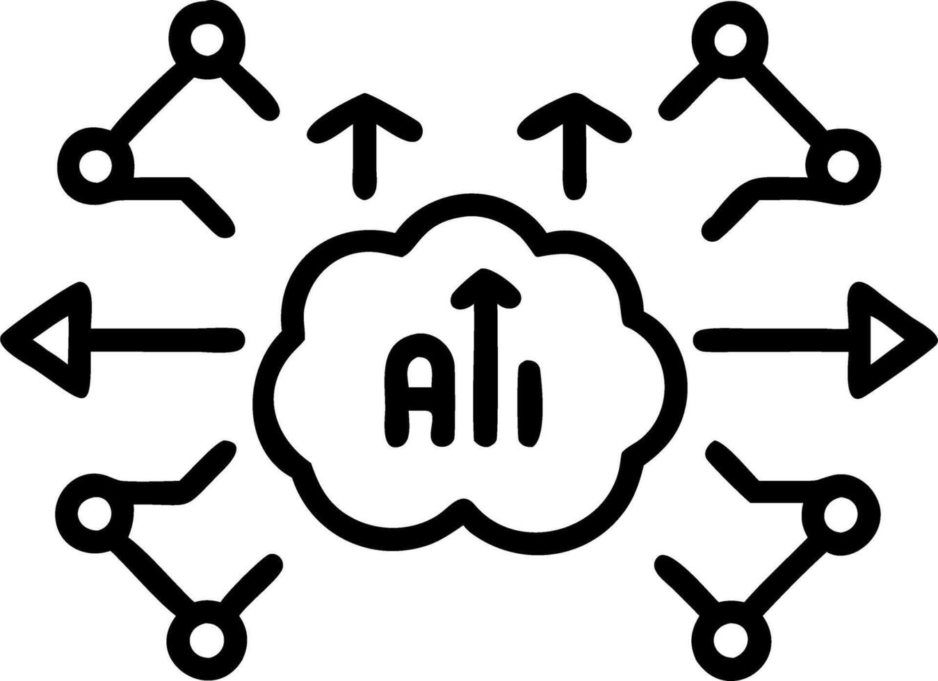 AI Brainwave and Financial Growth Frame vector