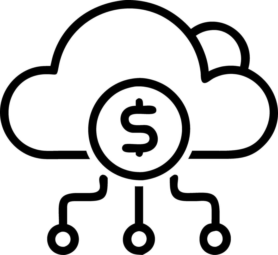 AI Cloud with Coin Symbol vector