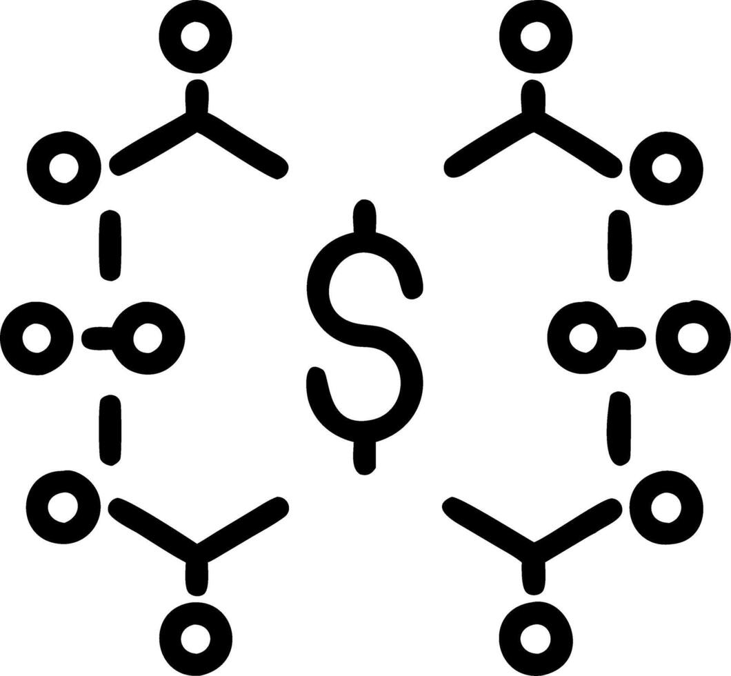 AI Machine Learning and Dollar Flow Frame vector