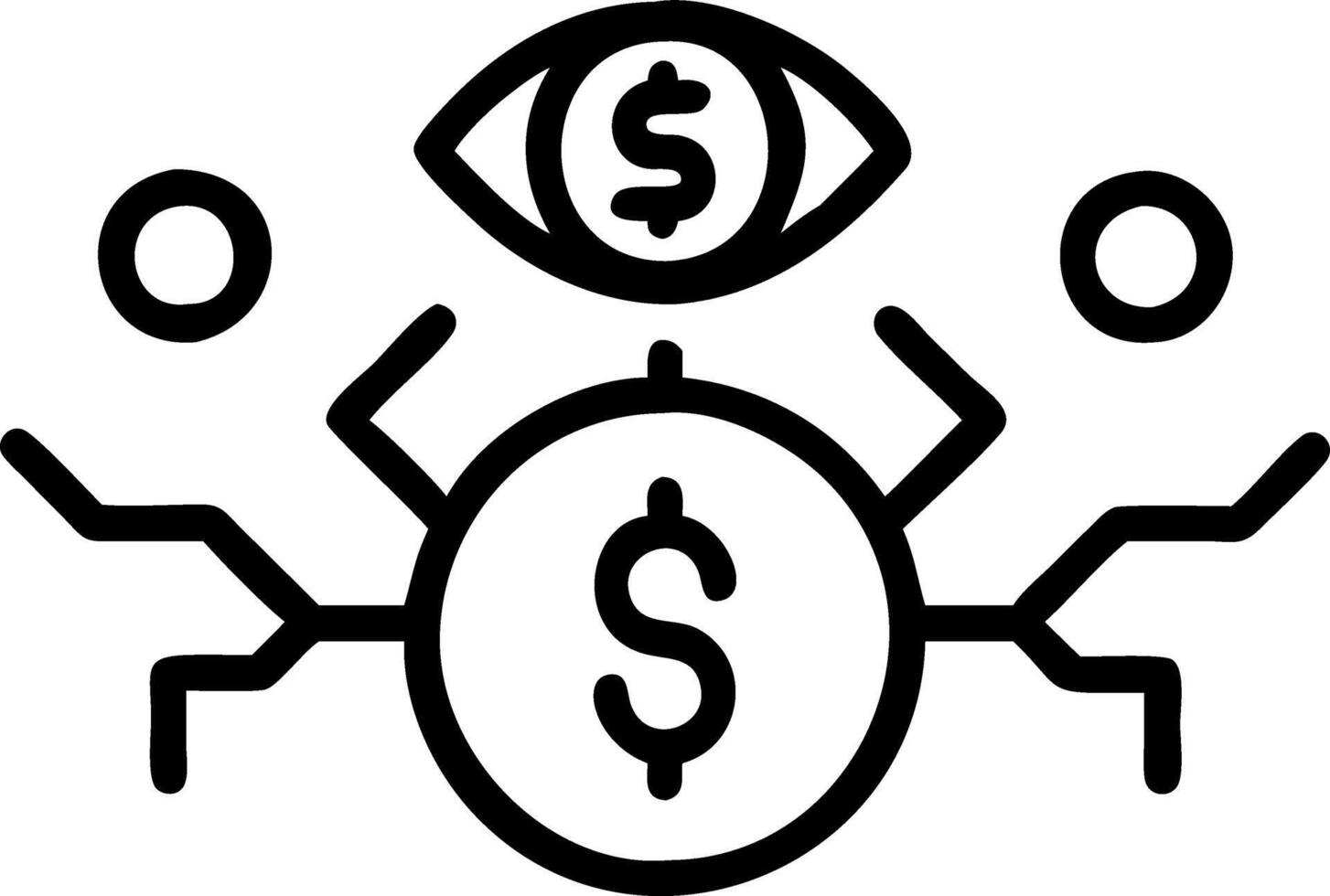 AI Predictive Analytics with Money Symbol vector