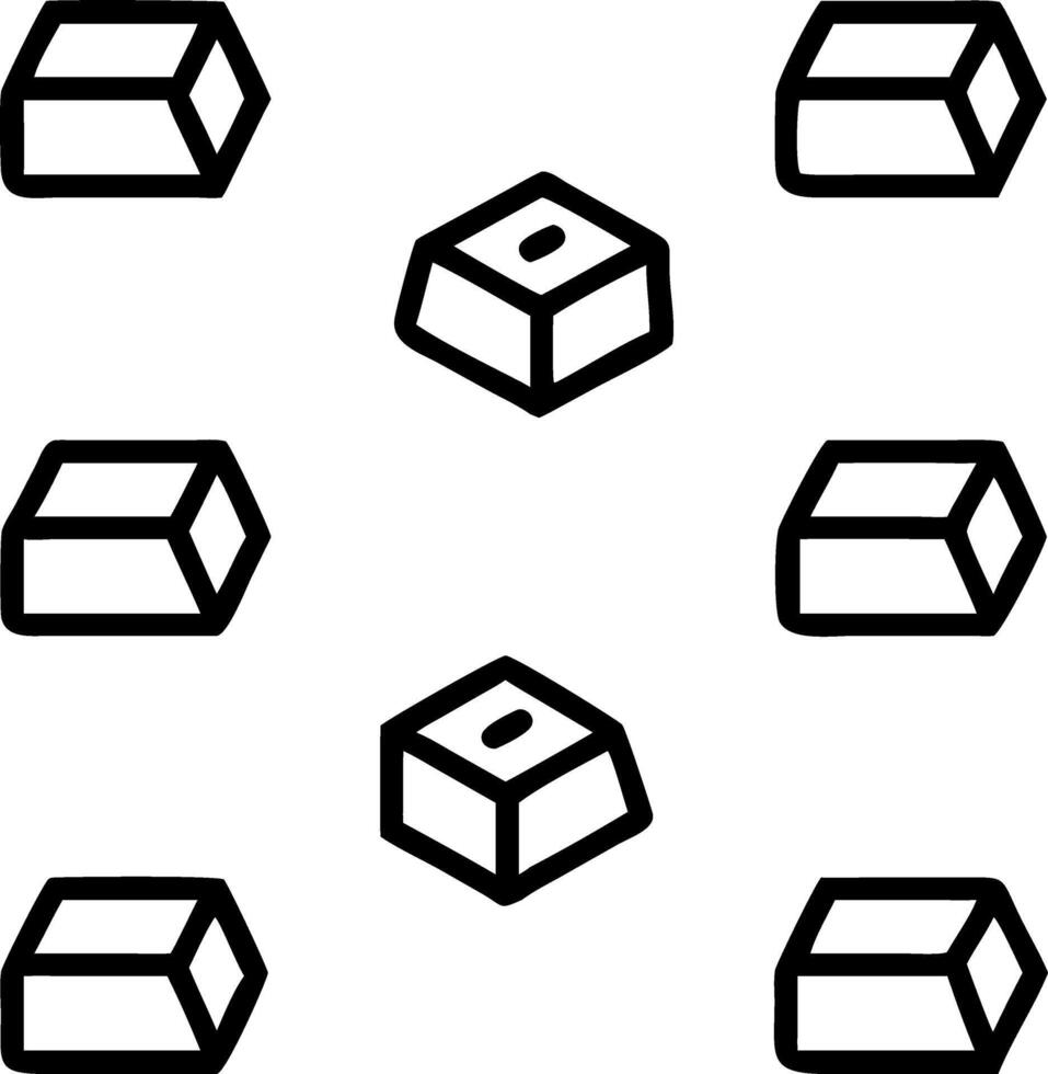 Ballot box mosaic tiles vector