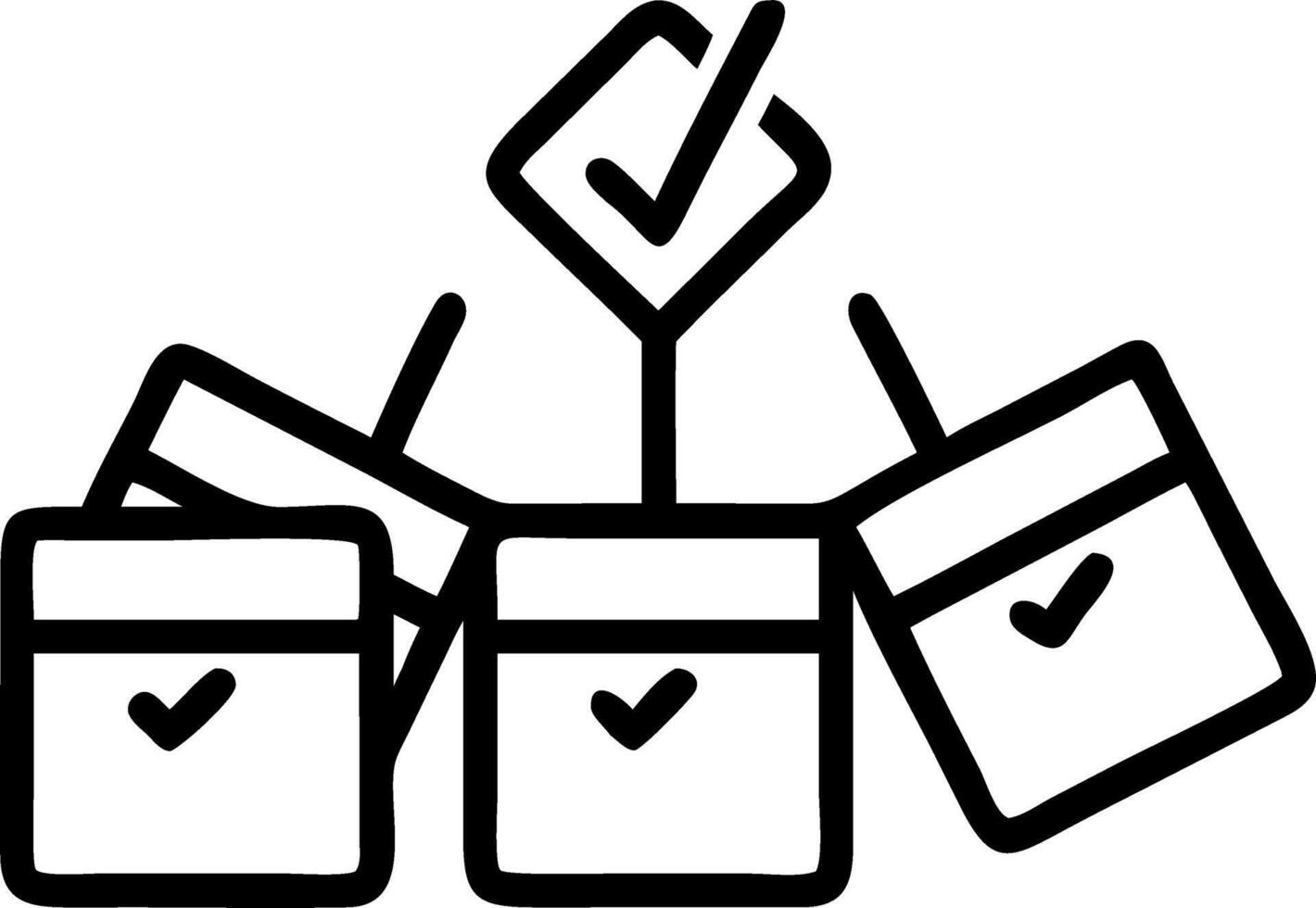 Ballot box border with fundraising thermometer vector