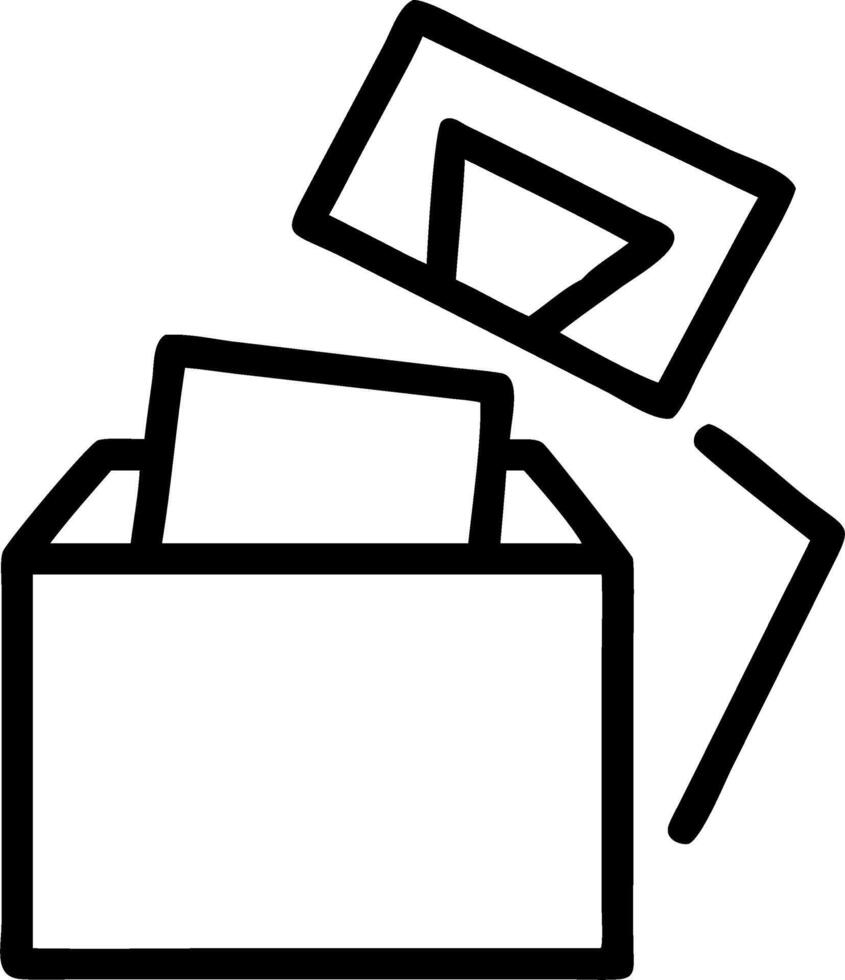 Ballot box X ray vision tiles vector