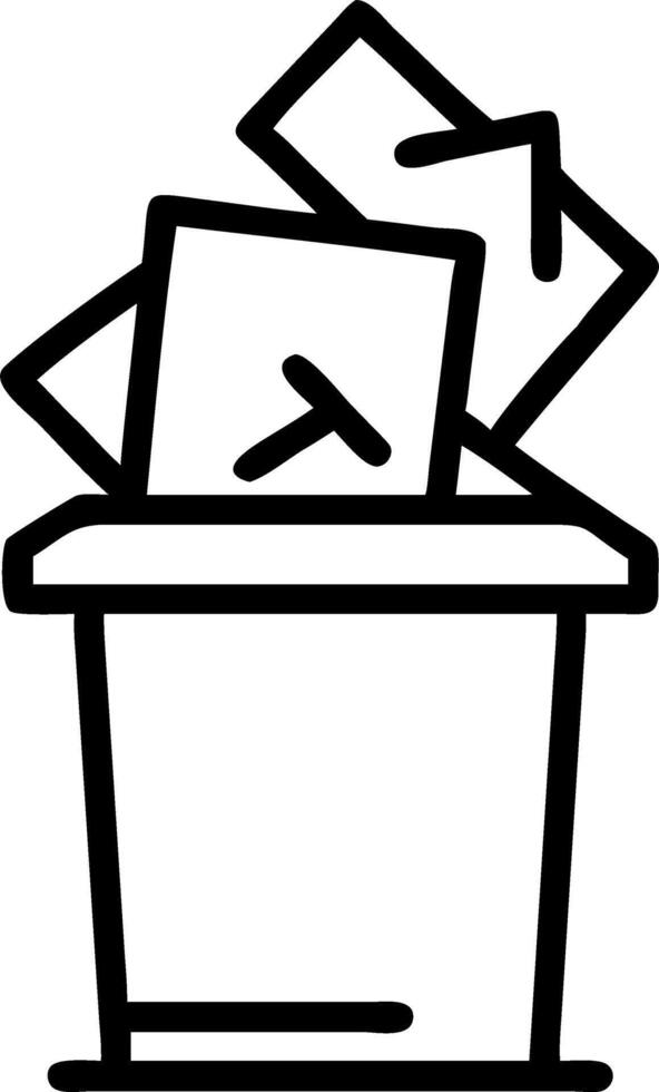 Ballot origami transformation podium vector