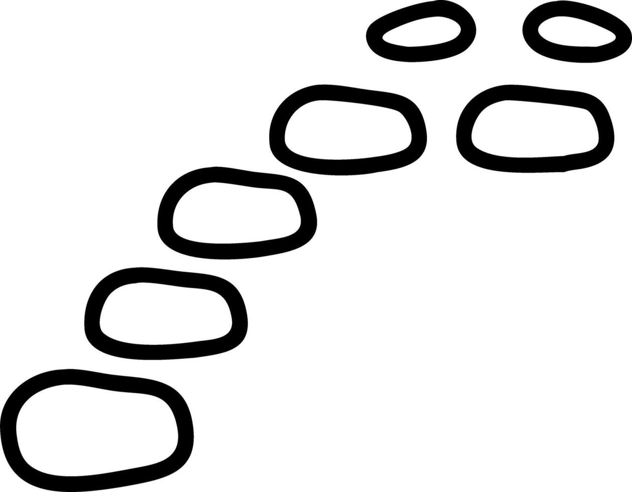 Blurred white stepping stones vector