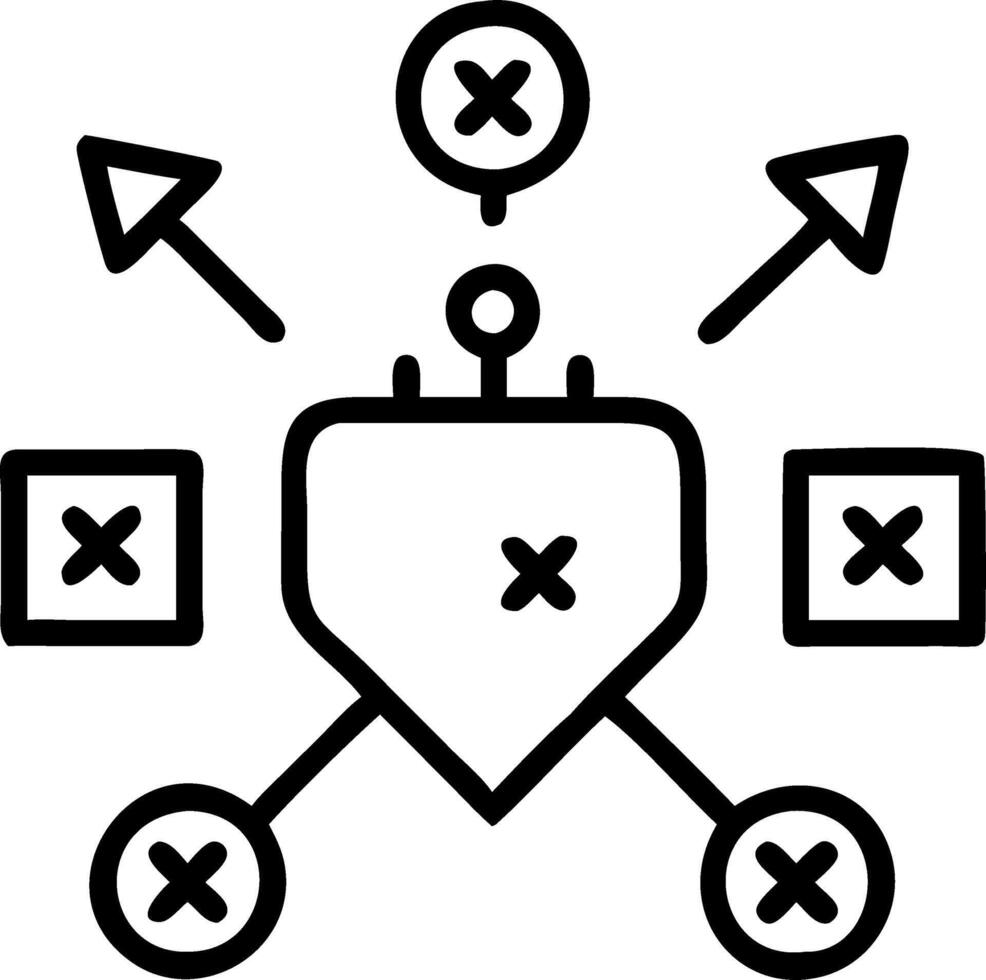 Campaign war room with strategy holograms vector