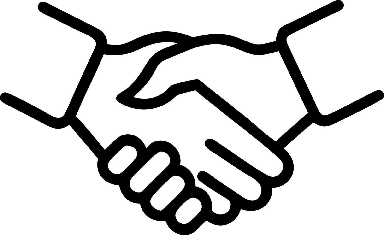 Candid Closing Deal with Handshake vector