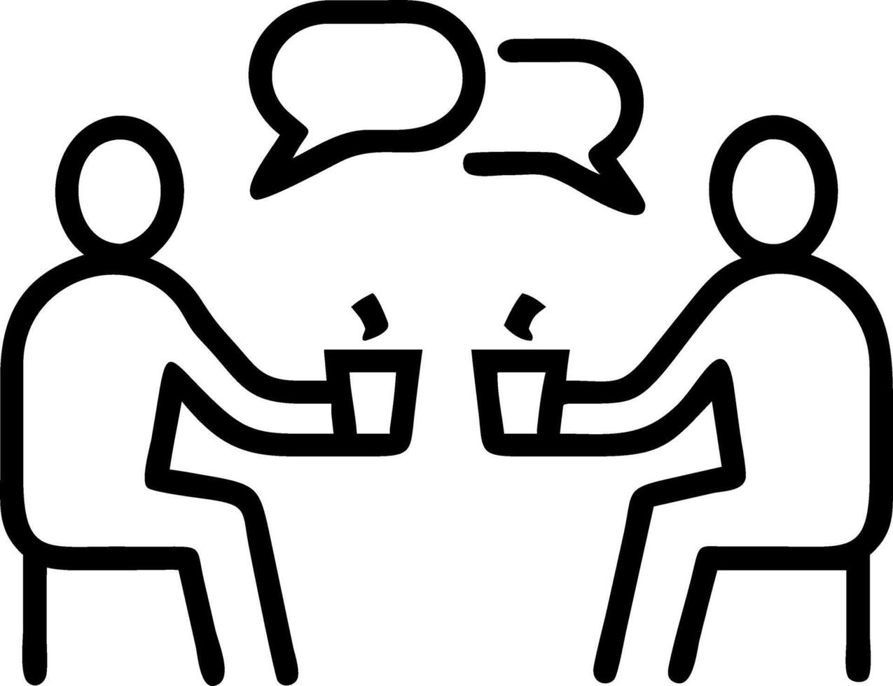 Candid Coffee Break Discussion vector