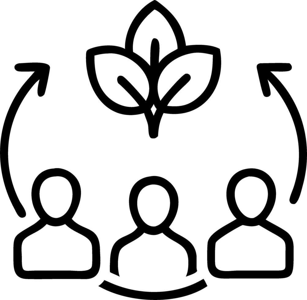 Candid Collaboration in Eco Workspace vector