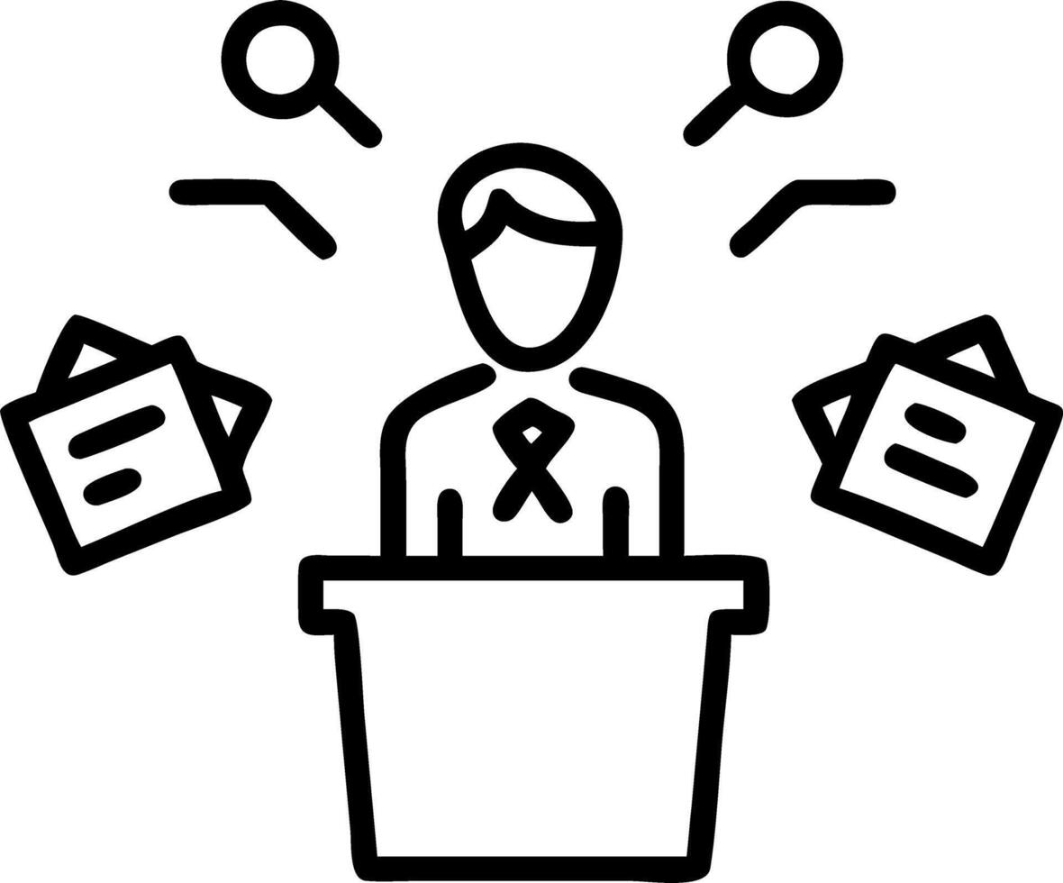 Candid debate prep frustration vector