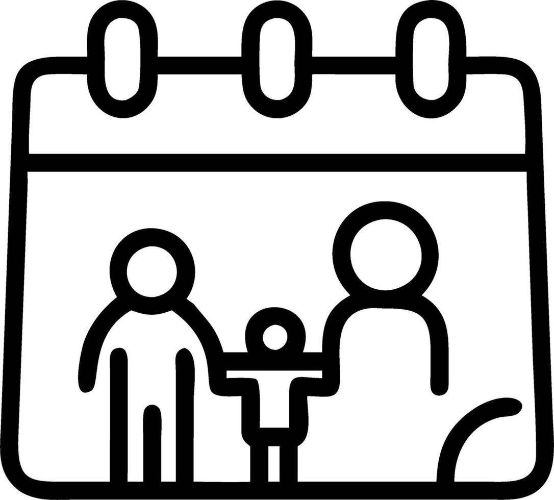 Candid Family Calendar Night vector
