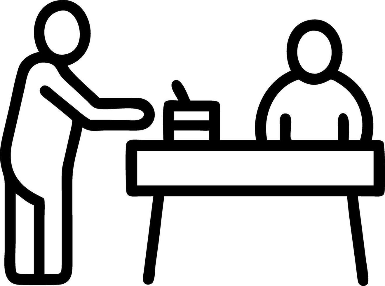 Candid Garage Sale Bargaining vector