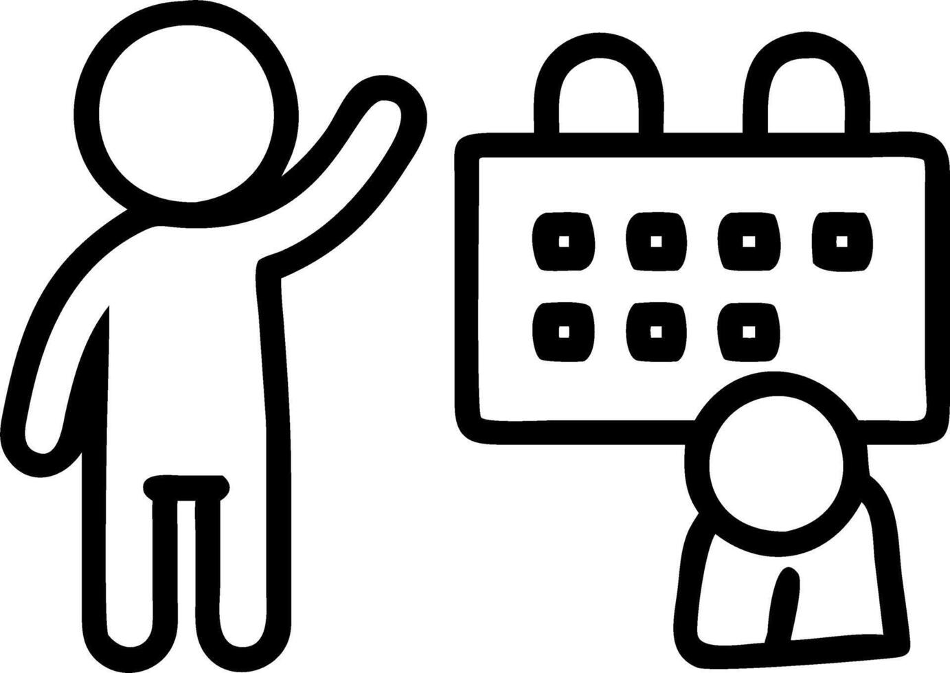 Candid Kids with Calendar vector