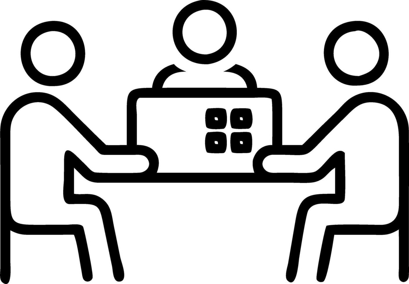 Candid Office Team Meeting vector