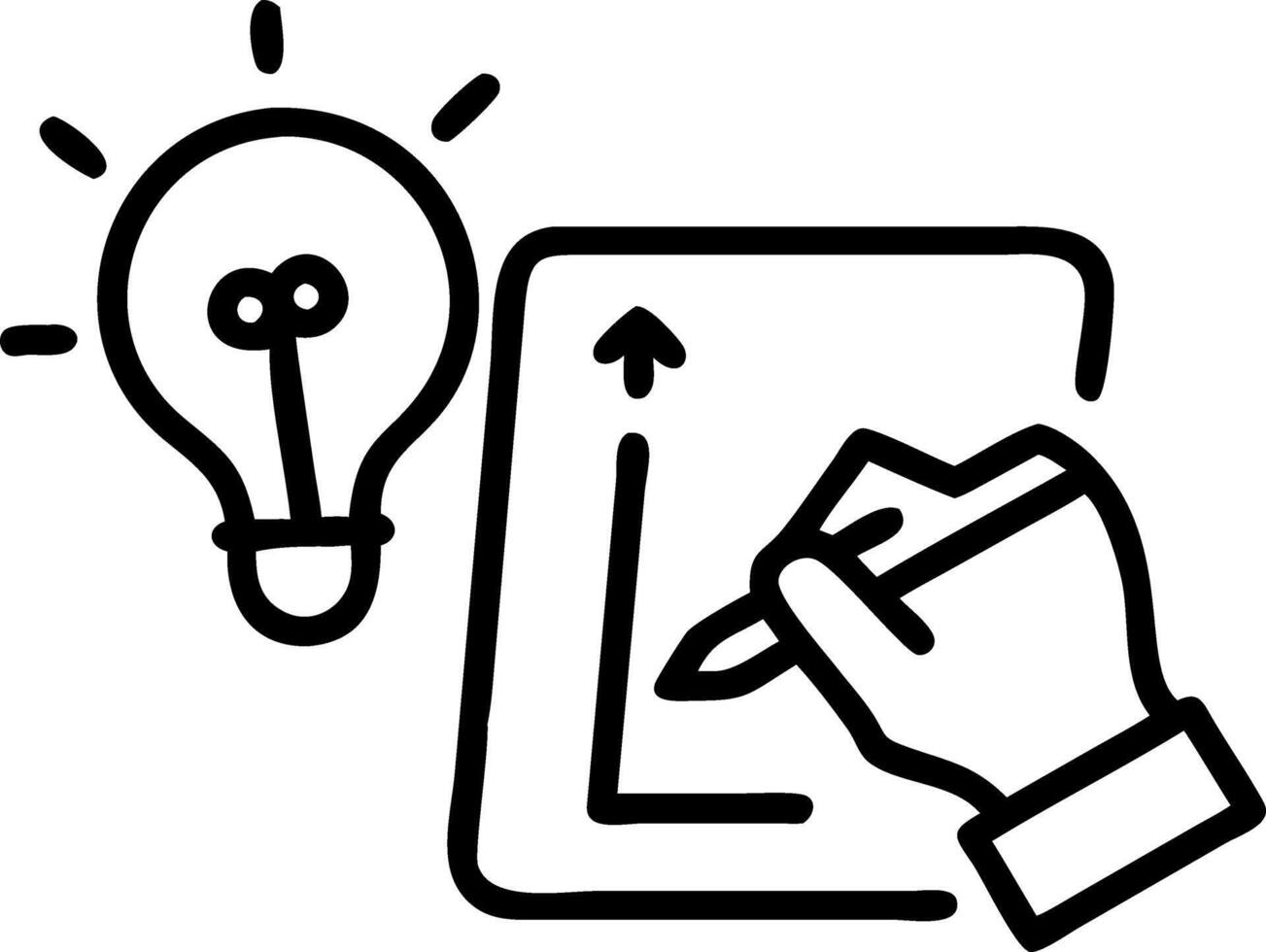Candid shot of a futurist sketching ideas for a tech innovation vector