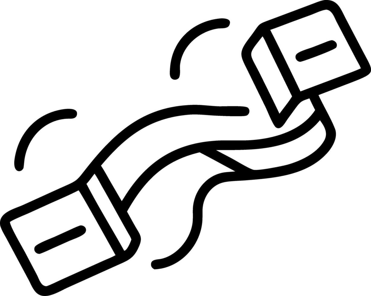Cash Register Tape Unfurling in Air vector