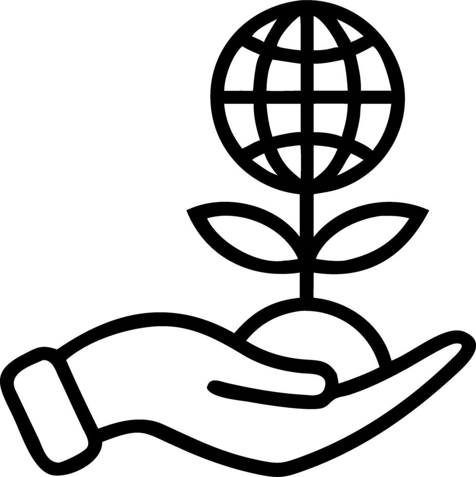 Close up of Globe Growing from Seed vector
