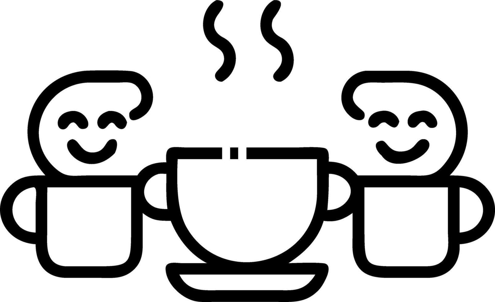 Colleagues laughing over a cup of coffee during a team meeting vector