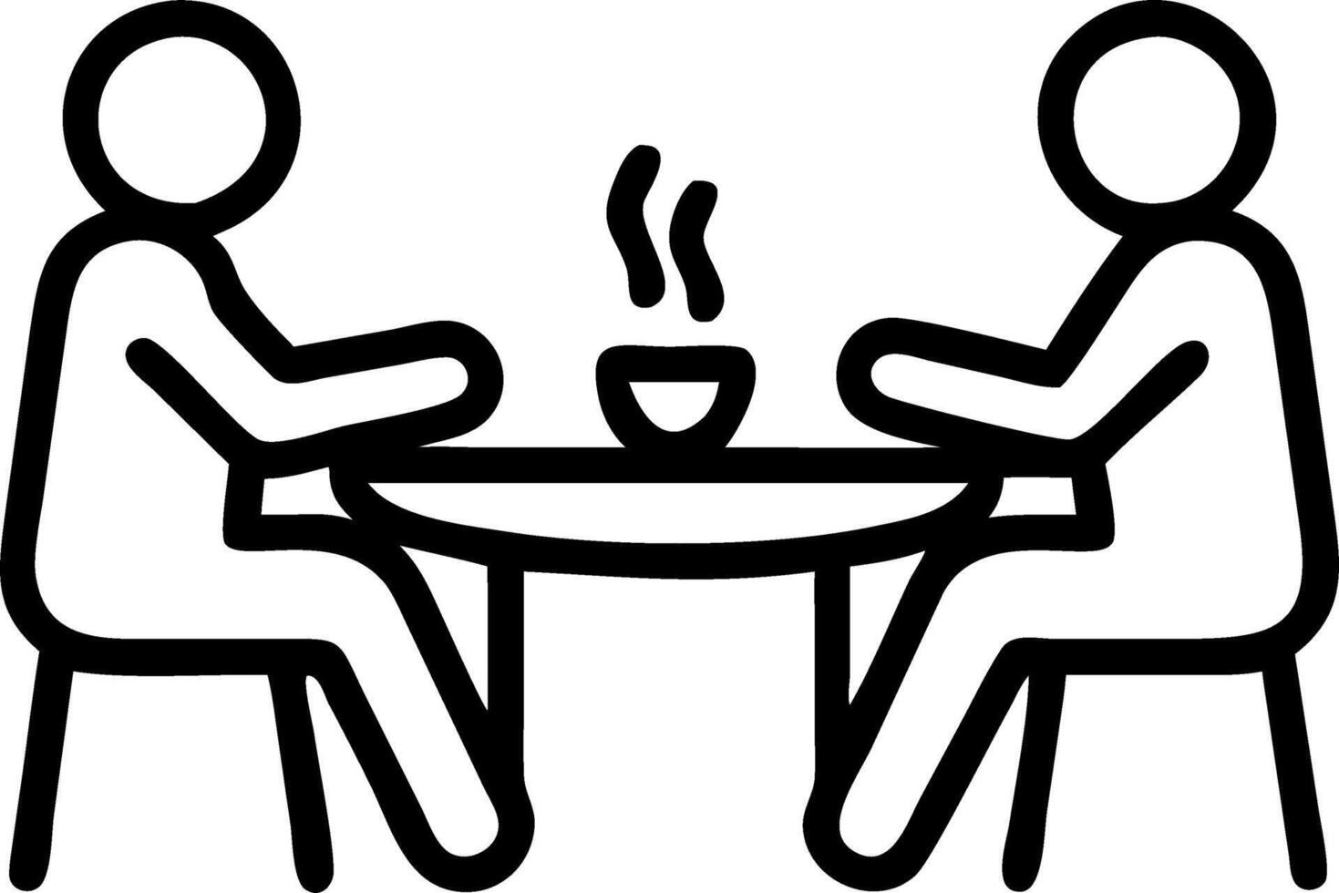 Couple enjoying coffee together at a rustic kitchen table vector