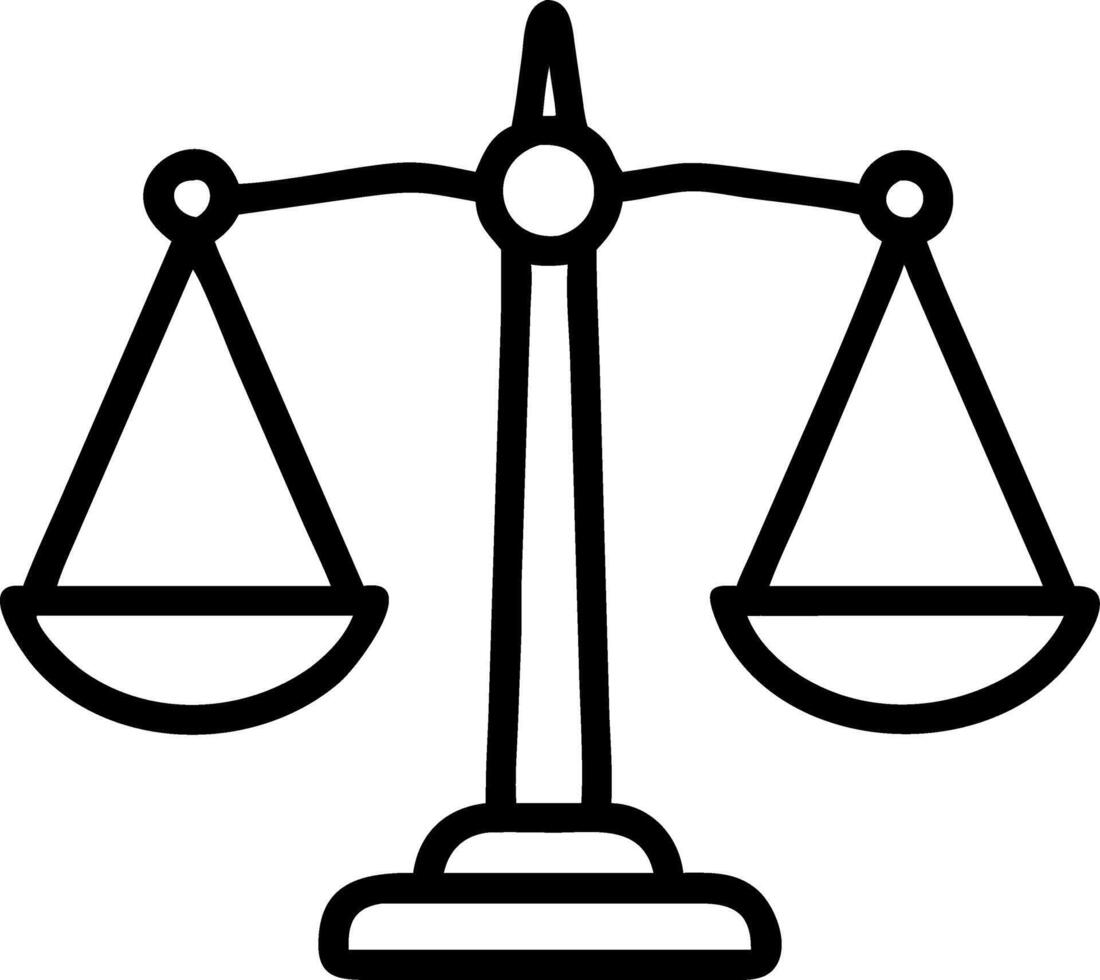 Democracy scales in bokeh courtroom vector