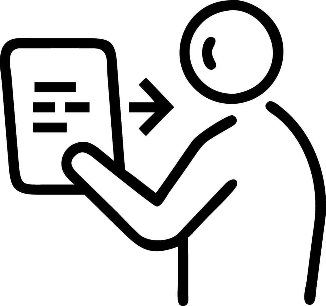 Developer candidly testing code on a futuristic device vector
